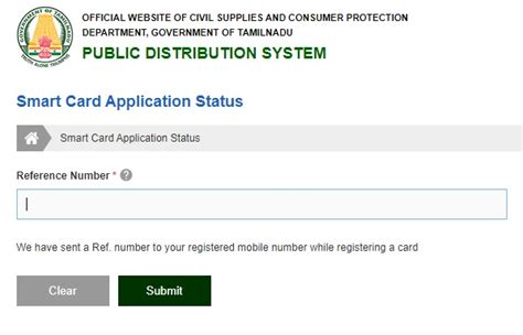 tamilnadu smart card application status|smart card name removal status.